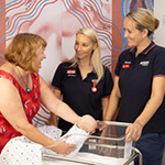 An educator with midwifery students