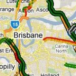 Example of live traffic congestion mapping