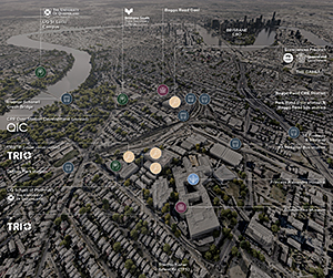 Photo of overview of the key facilities at the Boggo Road Innovation Precinct
