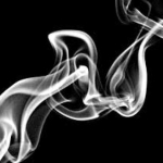 Whisp of cigarette smoke