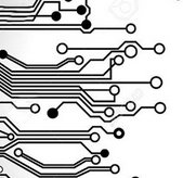 Image of a printed electronic circuit