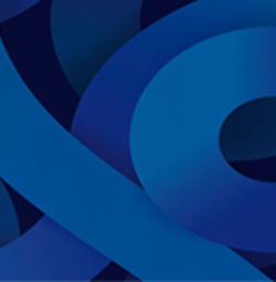 Image of wide light and dark blue swirling lines depicting the complex eco-structure of work and industry.