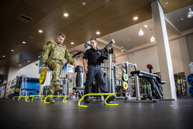 Photo of tactical officer on performance management equipment.